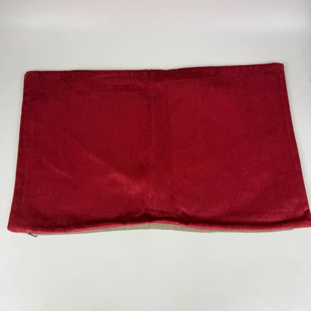 Williams-Sonoma Home Maeve Pink Rectangular Lumbar Velvet Pillow Cover